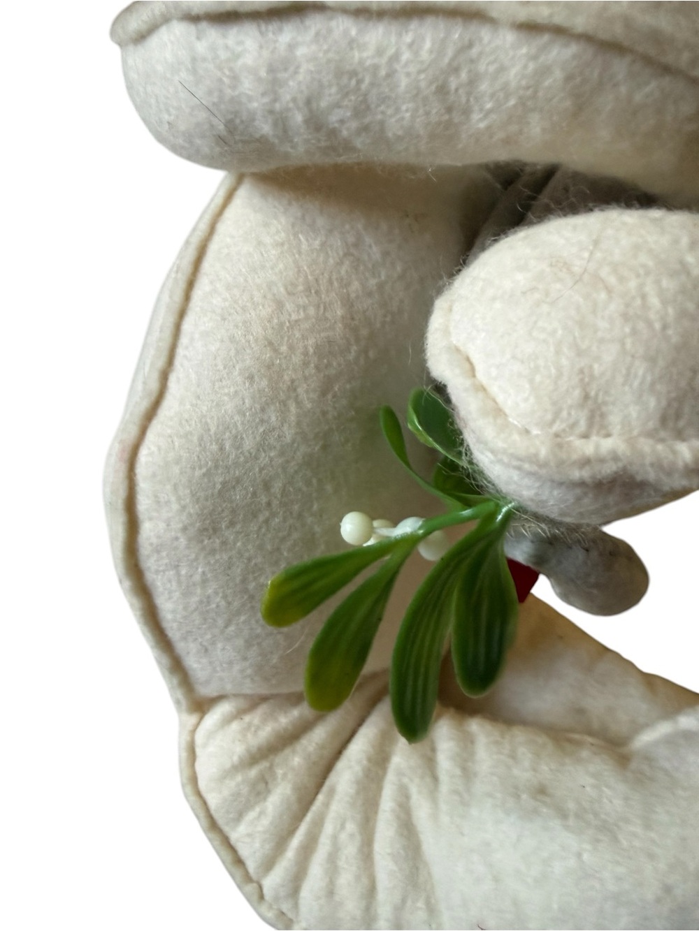 Vintage 1987 Annalee Cat Hugging Mouse with Mistletoe Doll 12” Christmas Holiday - Picture 3 of 12